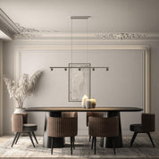 LumiSteel - LED Pendant Light, Warm, Adjustable Height