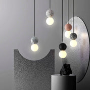 Aurora Pendant Lights LED - Black and White Glass