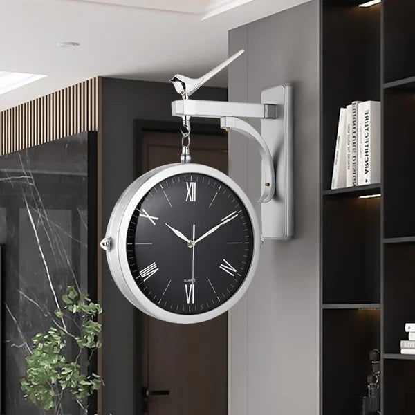 Double-Sided Roman Wall Clock