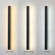 Edge Modern Design LED Wall Lamps Black Metal for Garden and Hall