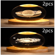 3D Galaxy Crystal Ball LED Night Light