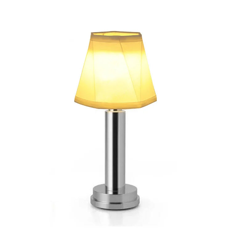 LuxeSilk - Wireless Table Lamp in Soft Metal