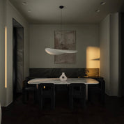 LunaLux - Modern LED Pendant Light in Metal and Synthetic Silk