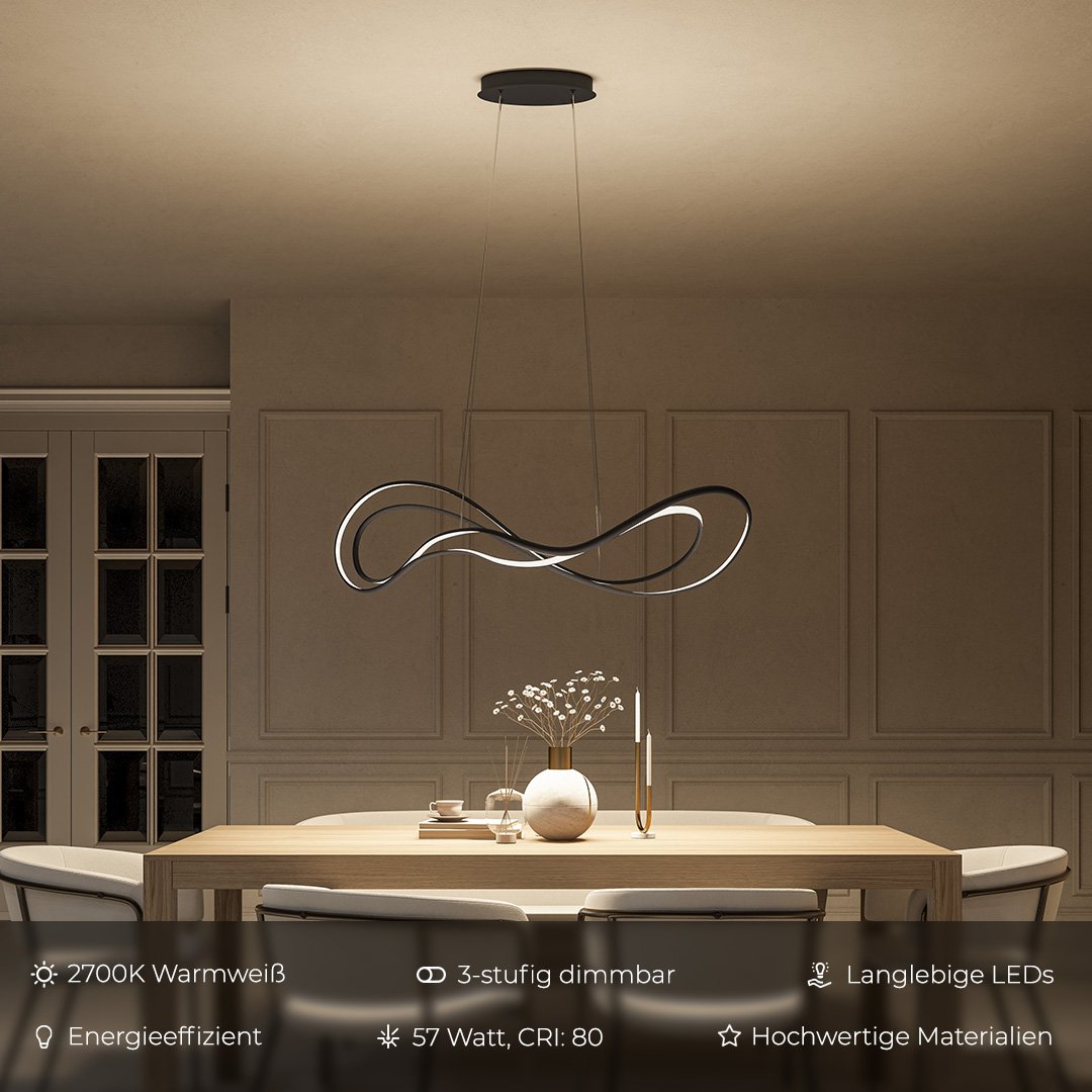 LumiMax - Dimmable LED Pendant Light with Warm Light