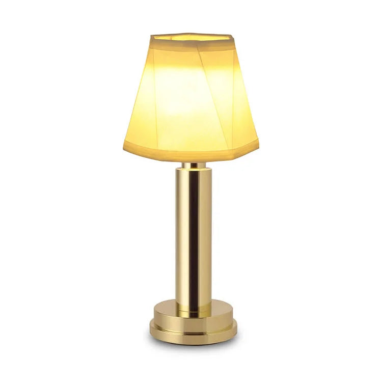 LuxeSilk - Wireless Table Lamp in Soft Metal