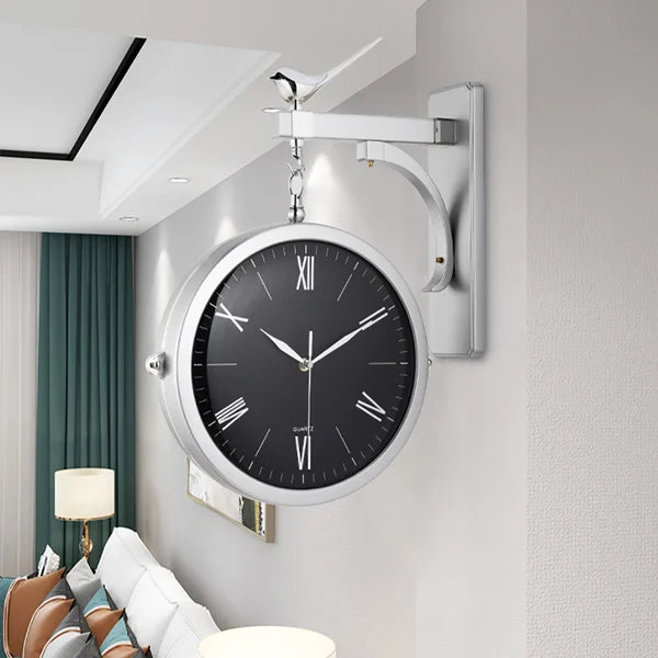 Double-Sided Roman Wall Clock