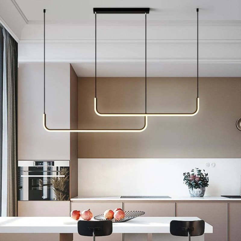 LuxeLight – Elegant Metal and Silicone Pendant Light