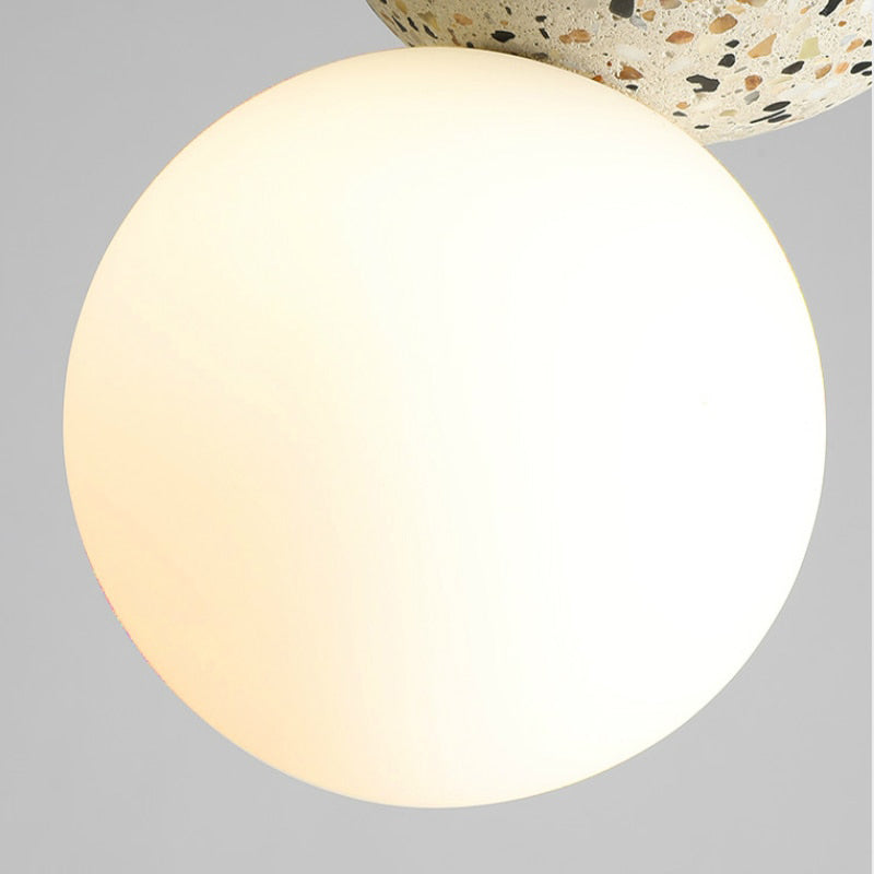 Aurora Pendant Lights LED - Black and White Glass