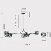 BubbleLight – Sputnik Pendant Light with Glass Bubbles