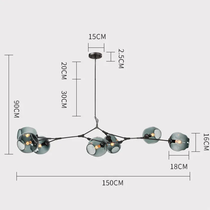 BubbleLight – Sputnik Pendant Light with Glass Bubbles