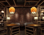 Modern Art Oak Pine Cone Pendant Lamps
