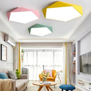 LuminaPolygon - Pentagonal Ceiling Lamp Macaron