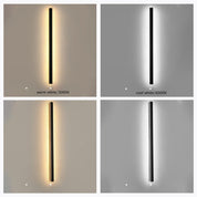 Edge Modern Design LED Wall Lamps Black Metal for Garden and Hall