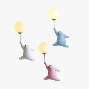 Fateh Design Bear LED Wall Lamp White/Blue/Pink Resin/Acrylic Bedroom/Living Room/Children's Room