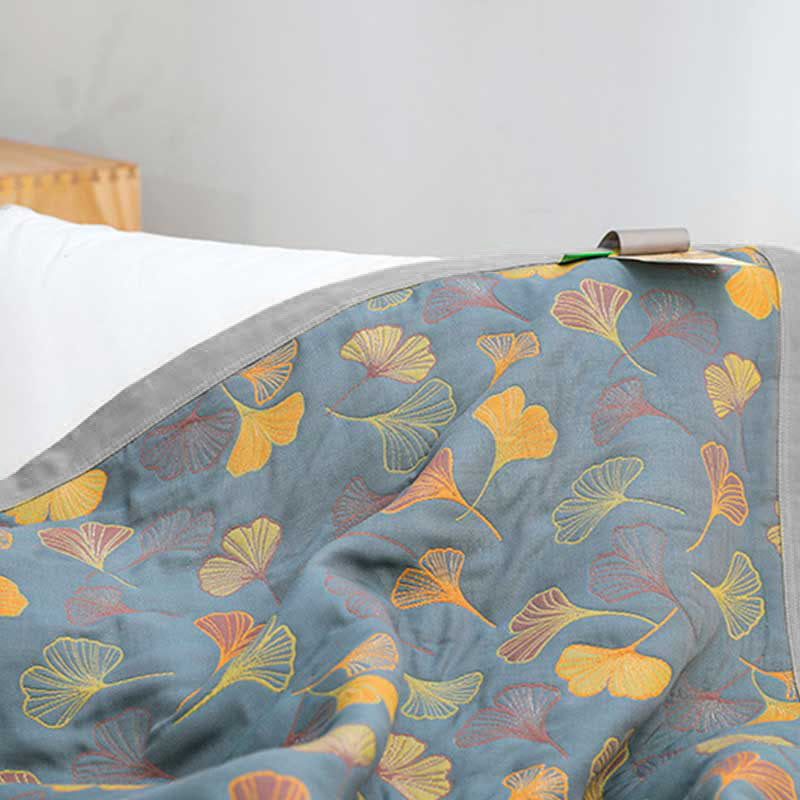 LeafLux - Reversible Cotton Duvet Cover with Leaf Pattern