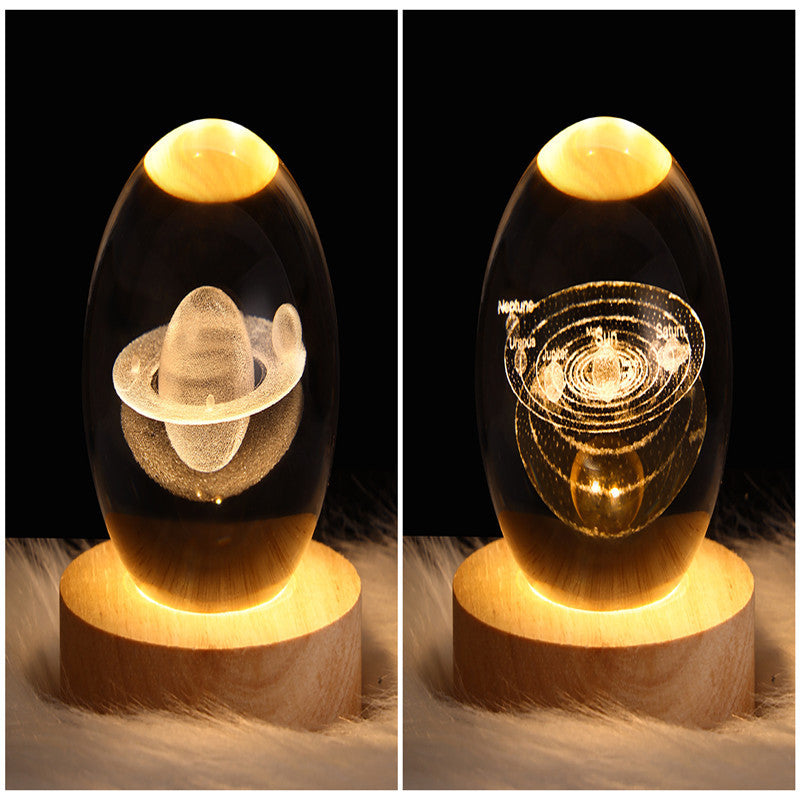 3D Galaxy Crystal Ball LED Night Light