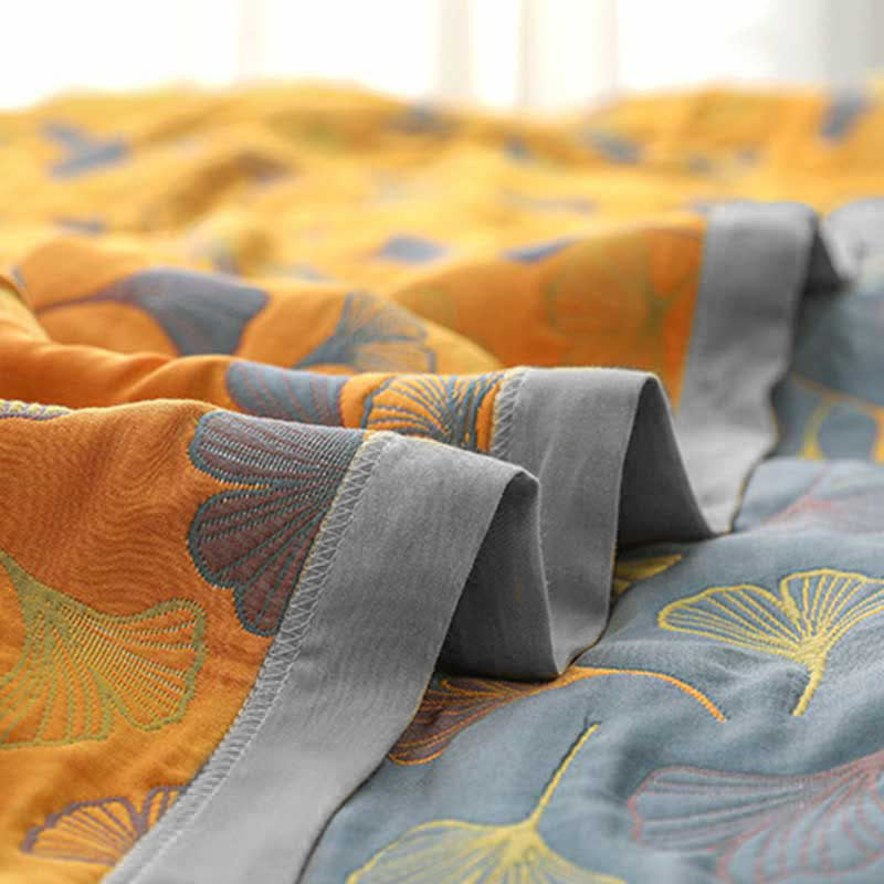 LeafLux - Reversible Cotton Duvet Cover with Leaf Pattern