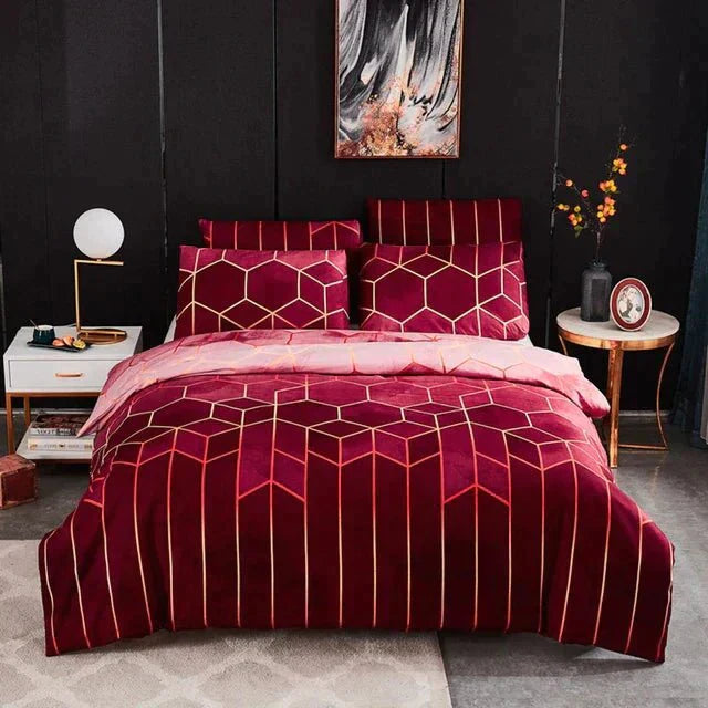 CoolComfort - Duvet Cover with Geometric Pattern, Cooling and Breathable