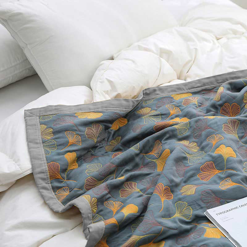 LeafLux - Reversible Cotton Duvet Cover with Leaf Pattern