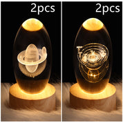 3D Galaxy Crystal Ball LED Night Light