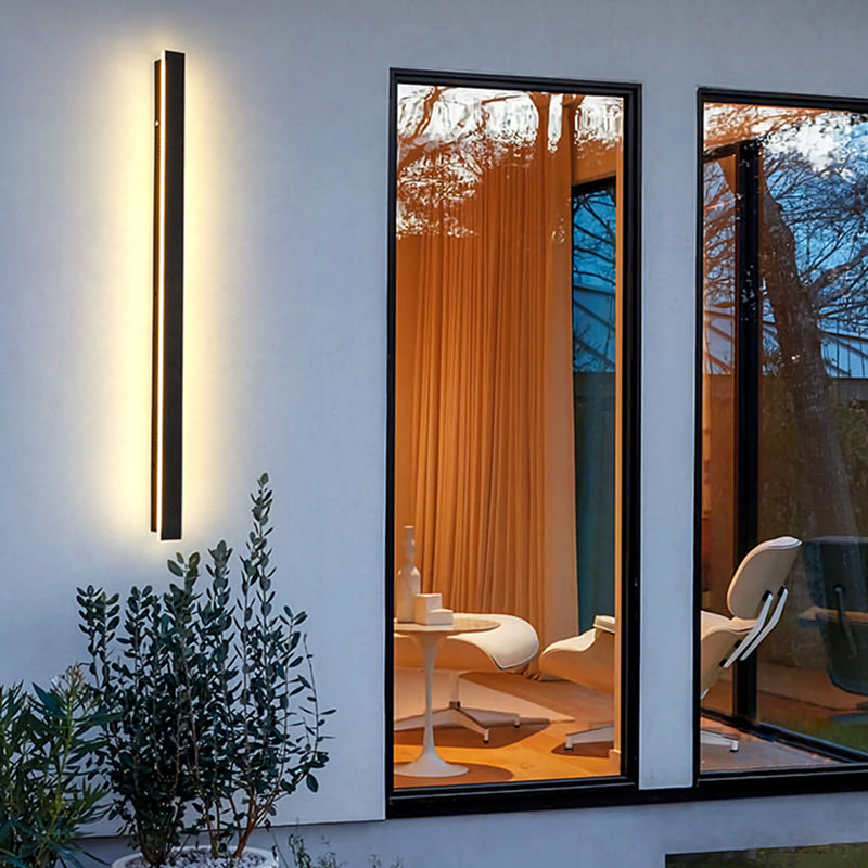 Edge Modern Design LED Wall Lamps Black Metal for Garden and Hall