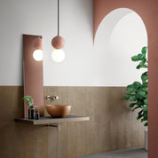 Aurora Pendant Lights LED - Black and White Glass