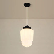 VintageGlow – Geometric Pendant Light in Matt Glass