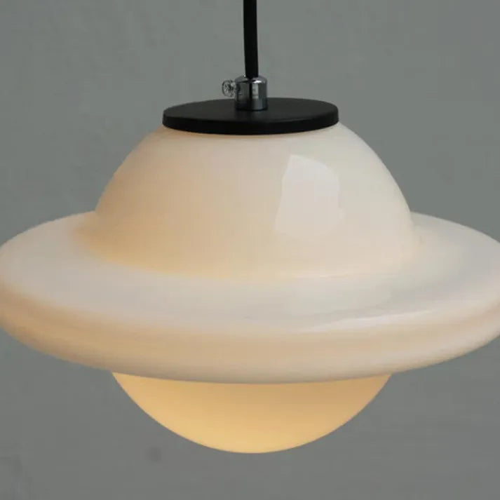 VintageGlow – Geometric Pendant Light in Matt Glass