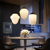 VintageGlow – Geometric Pendant Light in Matt Glass