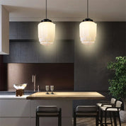 VintageGlow – Geometric Pendant Light in Matt Glass