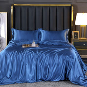 Luxury Silk Bedding Set - 4 Pieces (1 Flat Sheet + 1 Duvet Cover + 2 Pillowcases)