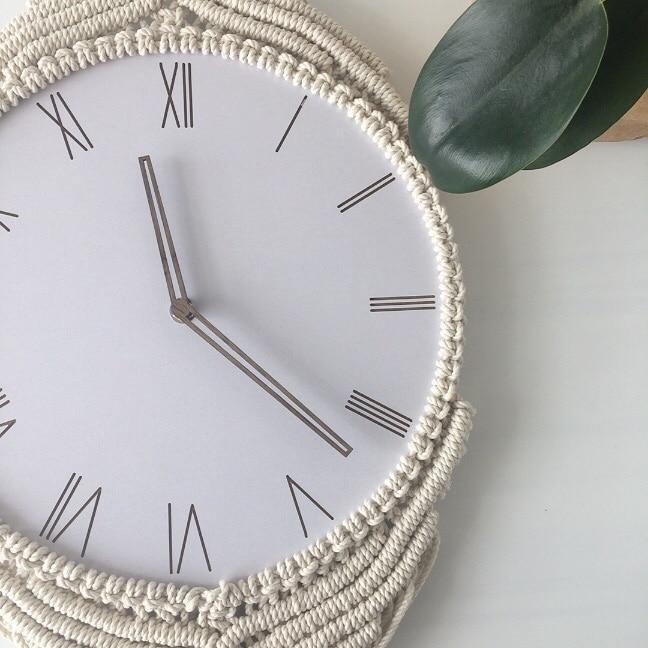 Bohème - Stylish Macramé Wall Clock