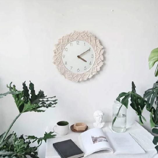 Bohème - Stylish Macramé Wall Clock