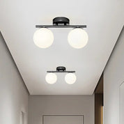 Nordic LED Glass Ceiling Light – Elegant White Sphere for Any Room