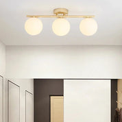 Nordic LED Glass Ceiling Light – Elegant White Sphere for Any Room