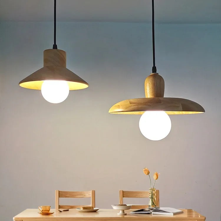 Nordic Wooden Round Ceiling Lamp – Stylish Lighting for Any Space