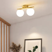 Nordic LED Glass Ceiling Light – Elegant White Sphere for Any Room