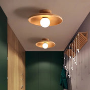 Nordic Wooden Round Ceiling Lamp – Stylish Lighting for Any Space
