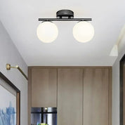 Nordic LED Glass Ceiling Light – Elegant White Sphere for Any Room