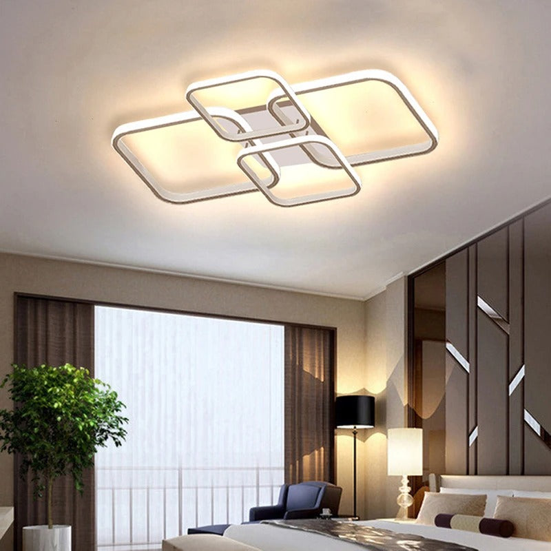 Nordic LED Ceiling Light – Modern 4-Ring Design for Any Room