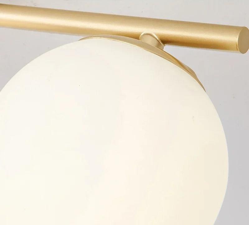 Nordic LED Glass Ceiling Light – Elegant White Sphere for Any Room