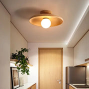 Nordic Wooden Round Ceiling Lamp – Stylish Lighting for Any Space