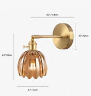Retro – Wall Lamp Glass Tulip Bud