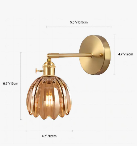 Retro – Wall Lamp Glass Tulip Bud