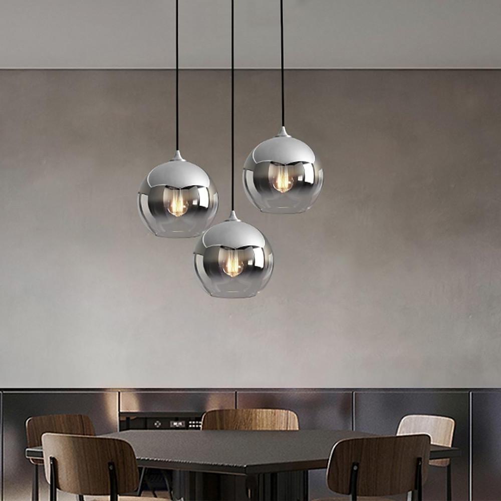 LichtMeester - Modern Globe Design Pendant Light Made of Glass with LED Lighting for Kitchen and Dining Room