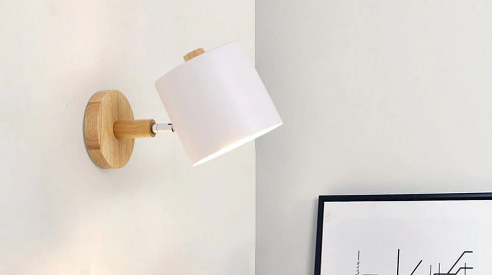Modern LED Wooden Bedroom Wall Lamp