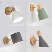 Modern LED Wooden Bedroom Wall Lamp