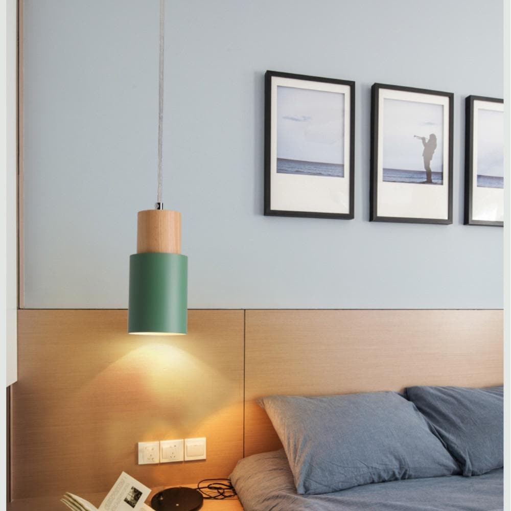 Ingrid Scandinavian Pendant Lamp in Wood and Metal