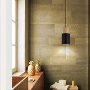 Ingrid Scandinavian Pendant Lamp in Wood and Metal