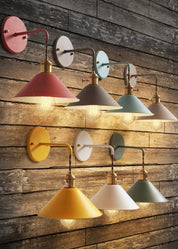 Vintage Wall Lamps in Lively Colours